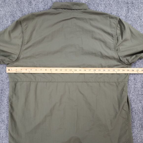 Wrangler Shirt Mens XL Green Short Sleeve Regular Fit Button Down Hiking Pockets - Picture 4 of 16